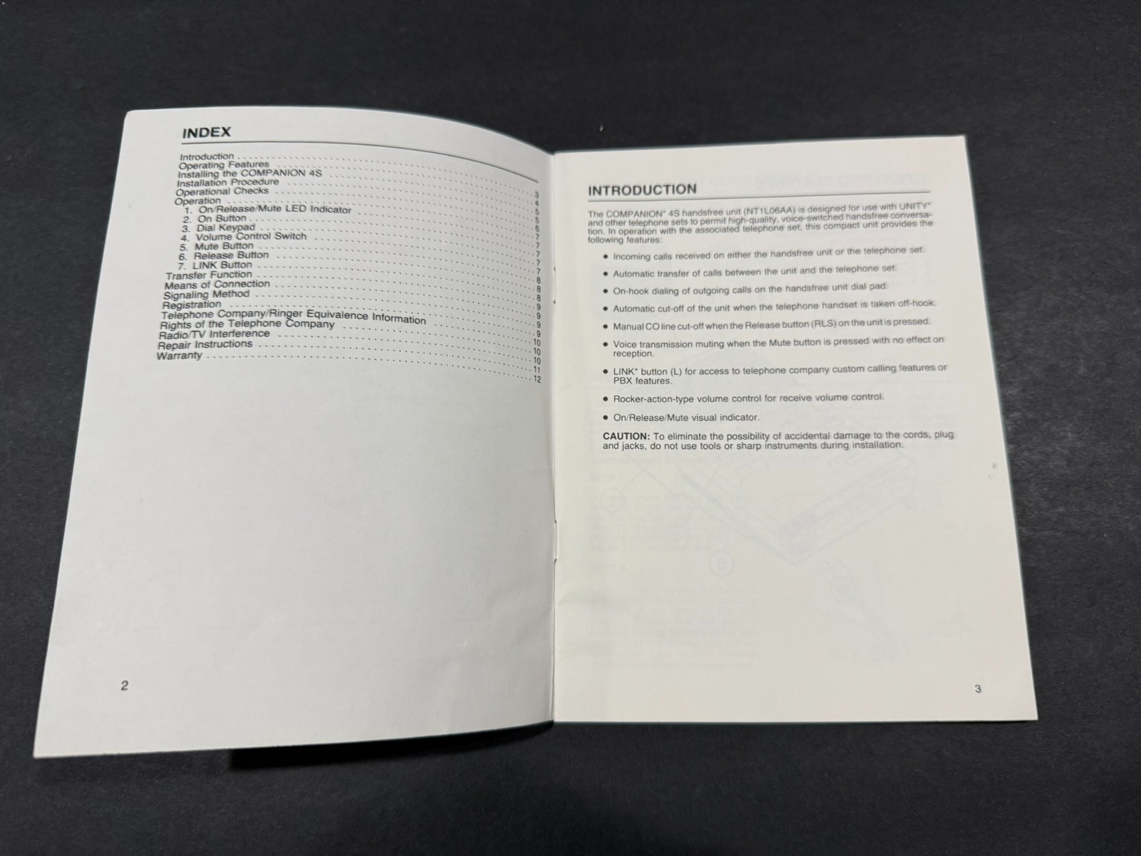 Companion 4S Handsfree Unit Instructions