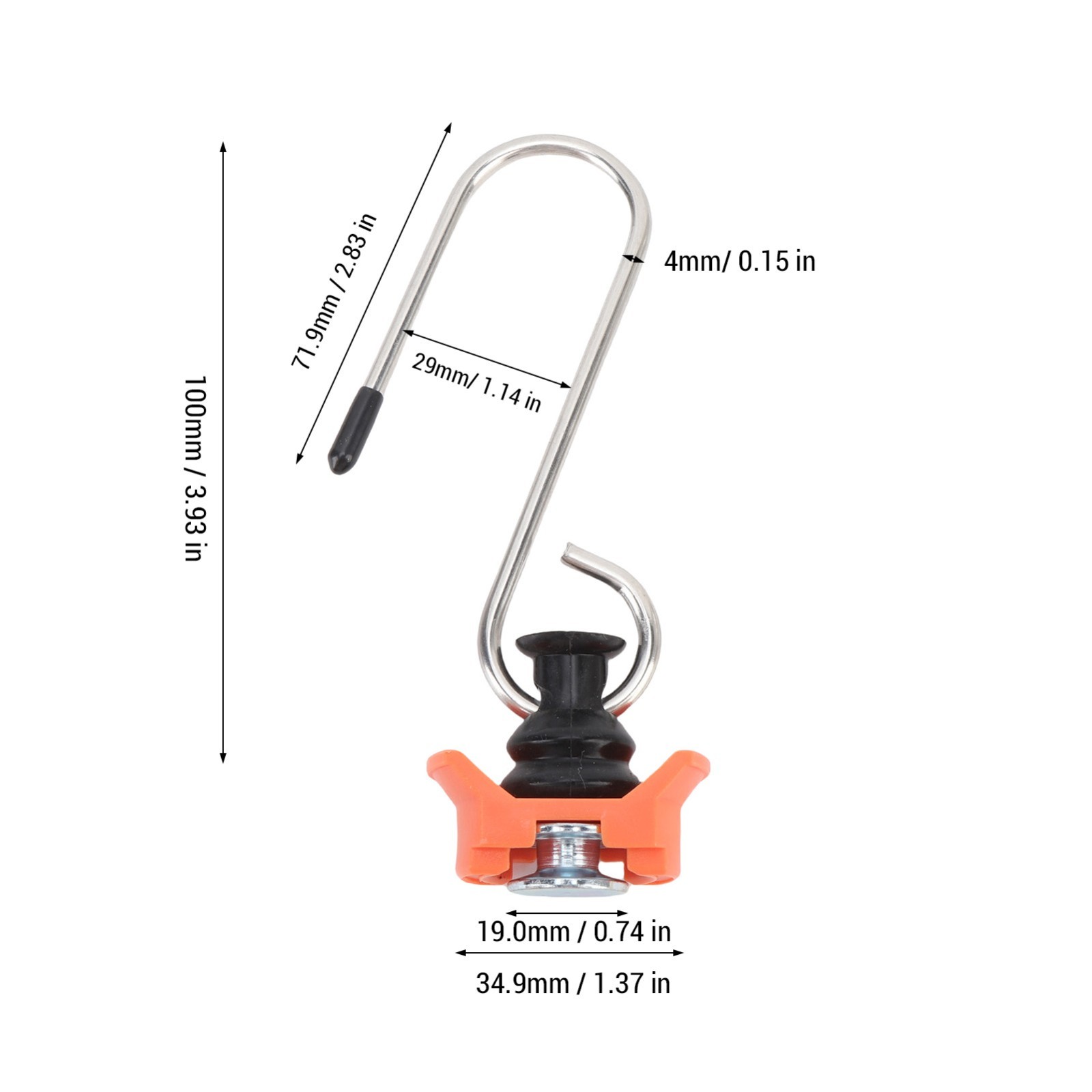 10PCS Single Stud Fitting L Track Tie Down Anchor with Hook for L Track Rails in