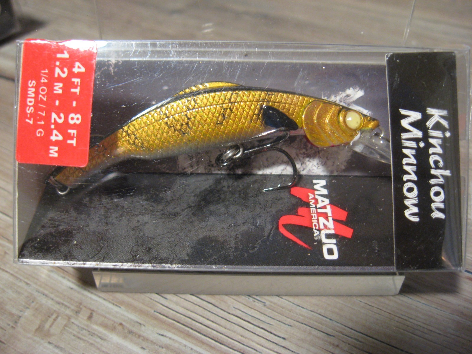 Matzuo 3" Kinchou Minnow Fishing Lure 1/4 Oz - Dives 4-8' Natural Walleye SMDS-7