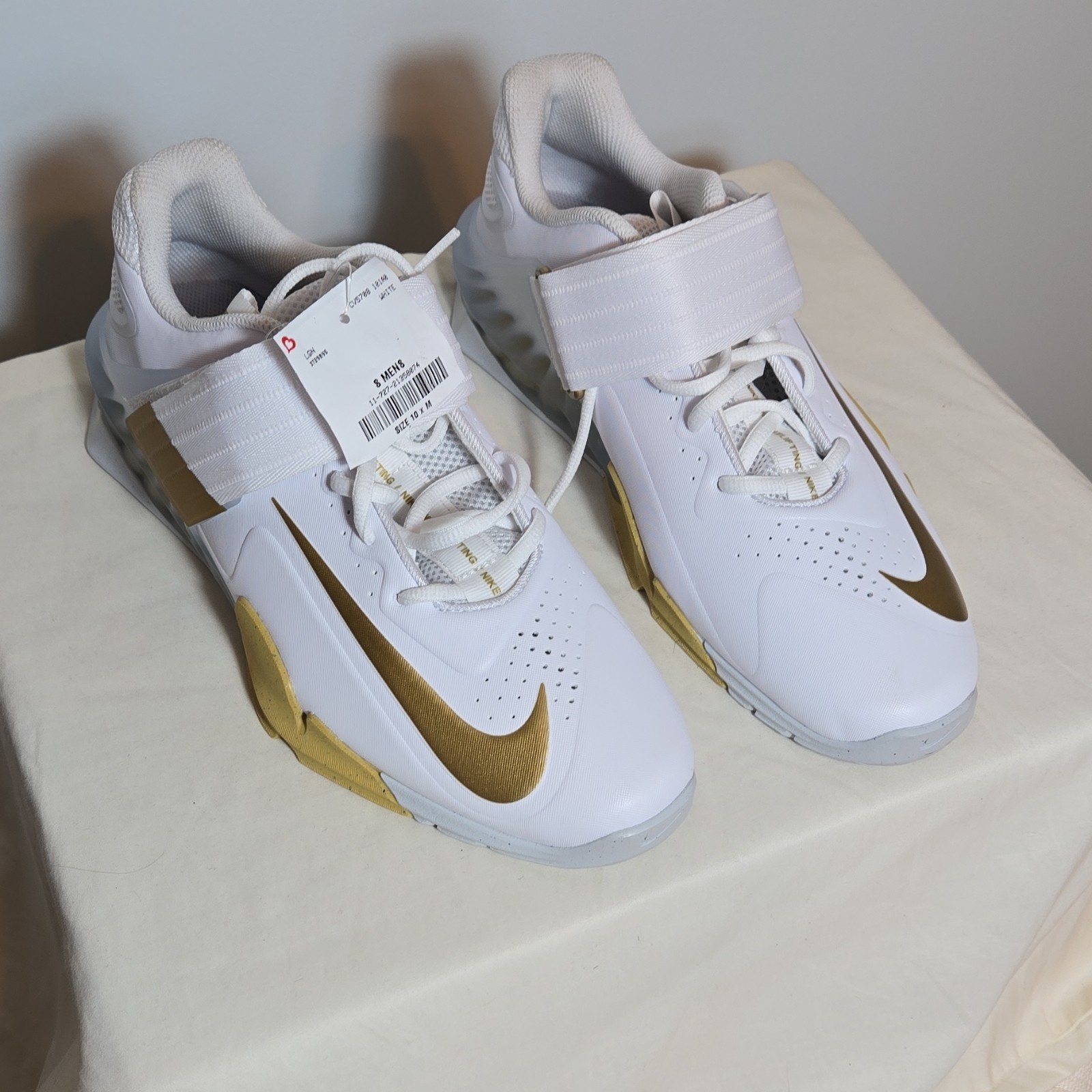 Nike Savaleos Men's Weightlifting Shoes White Gold US 10 CV5708-101