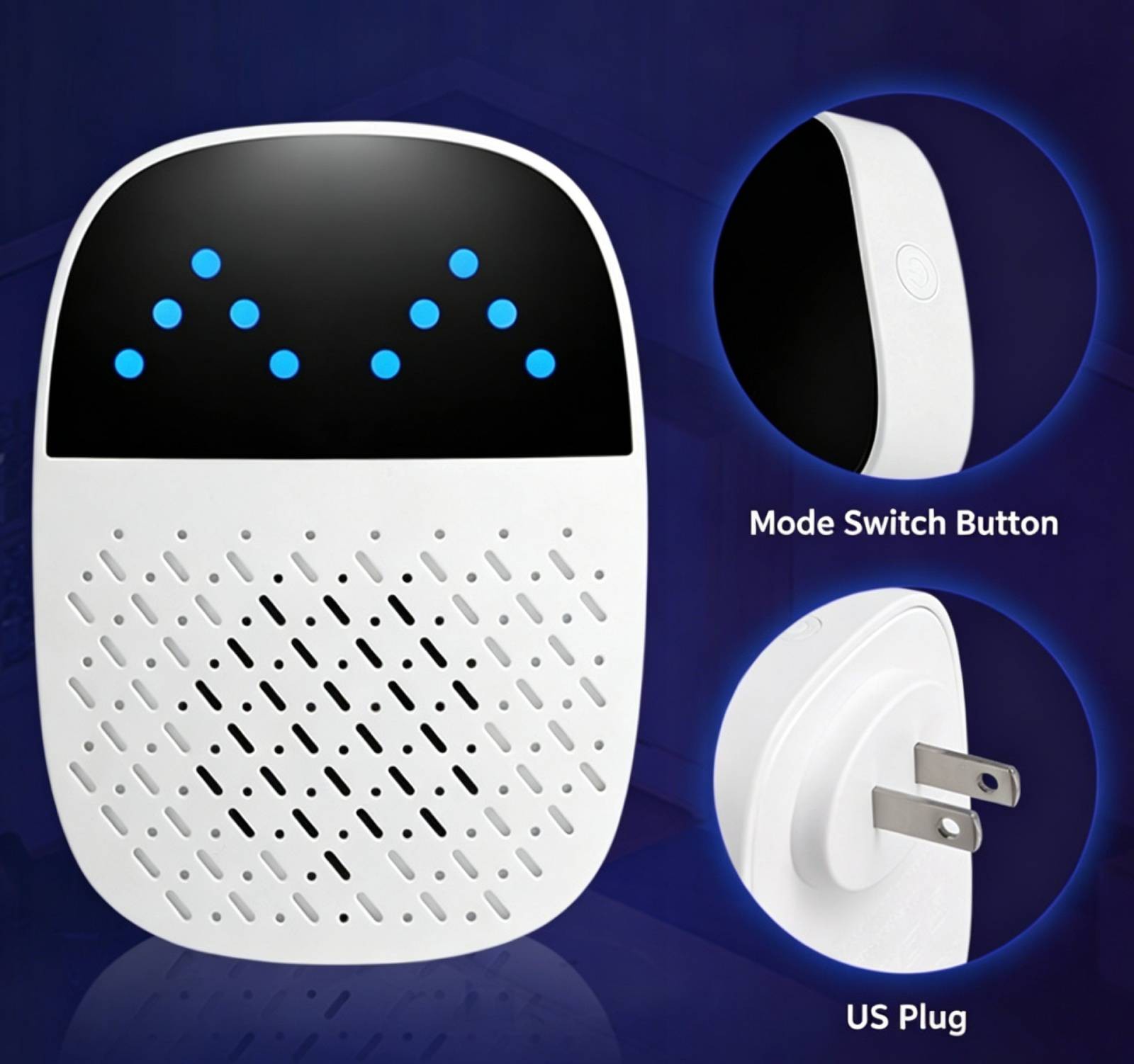 2PACK Ultrasonic Pest Repeller Plug In Electronic Mouse Roach Repellent Home