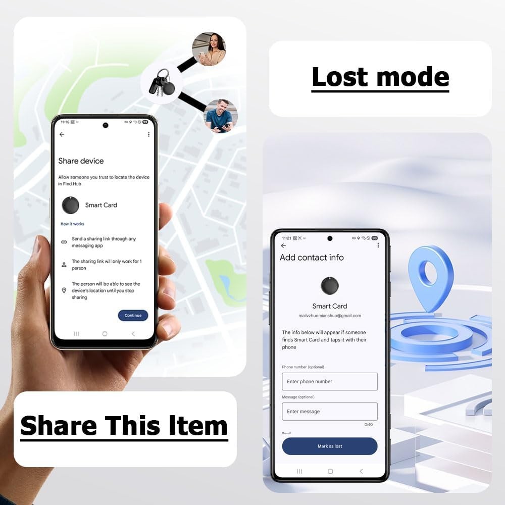 2-Pack Google Certified Bluetooth Tracker for Android - Effortless Item Recovery