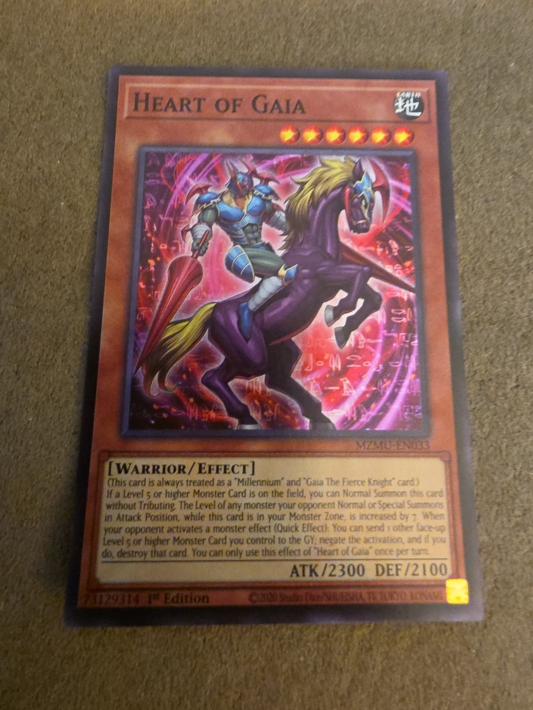 HEART OF GAIA - MZMU-EN033 - YUGIOH - Super Rare -  1st Ed. - NM/M