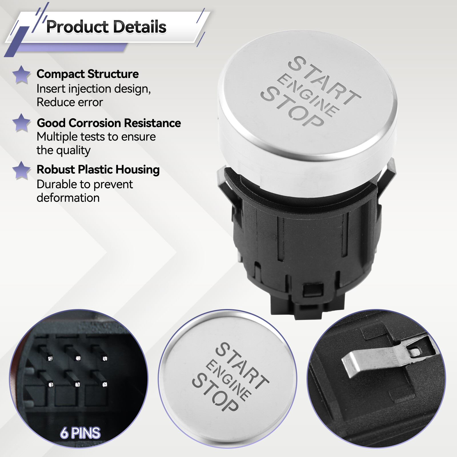 Start Stop Engine Switch Button 4G1905217A For Audi A6 C7 S6 A7 RS7 2012 - 2018
