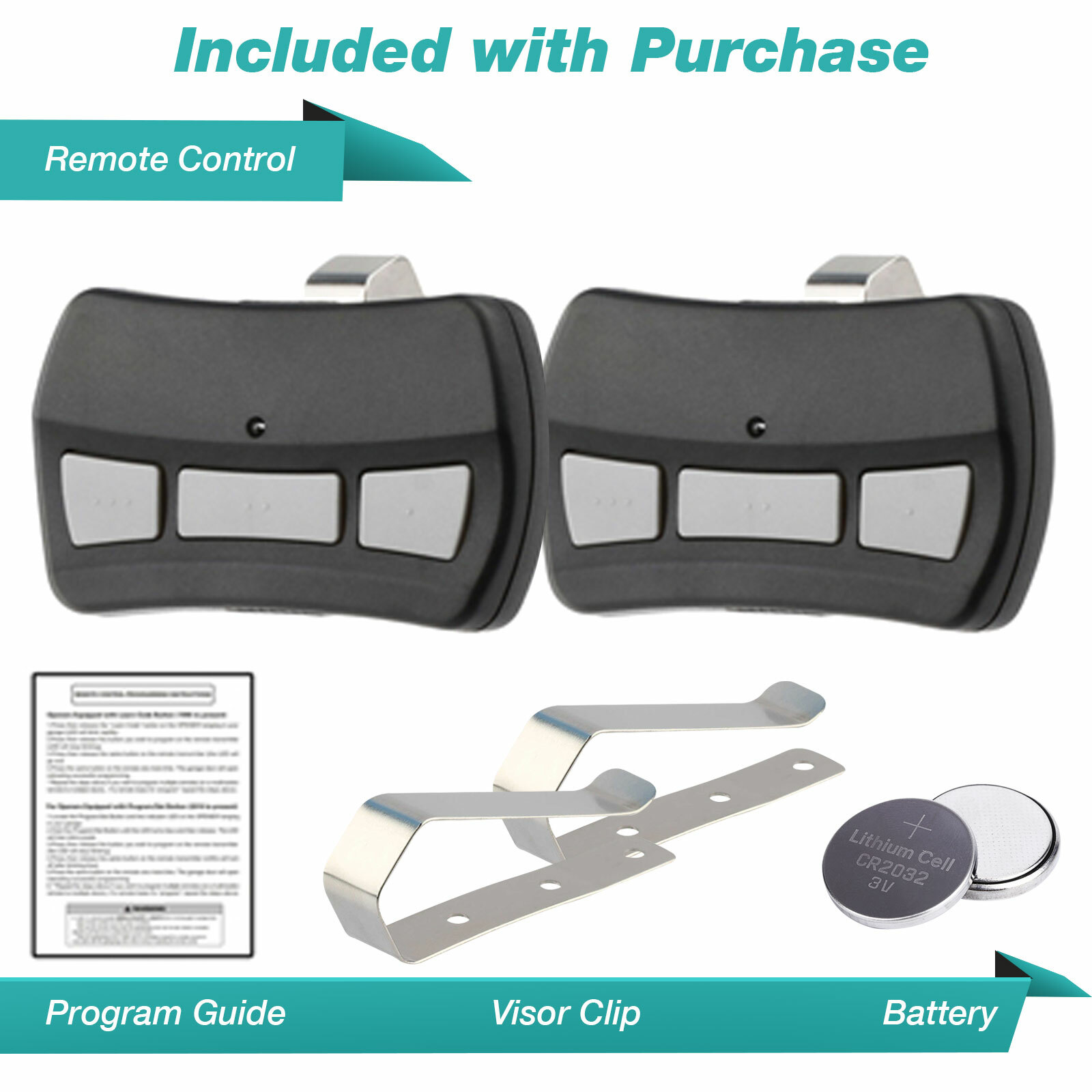2 Garage Door Opener 3-Button Remote for Genie Code Dodger GITR-3 GIT GIC G2T