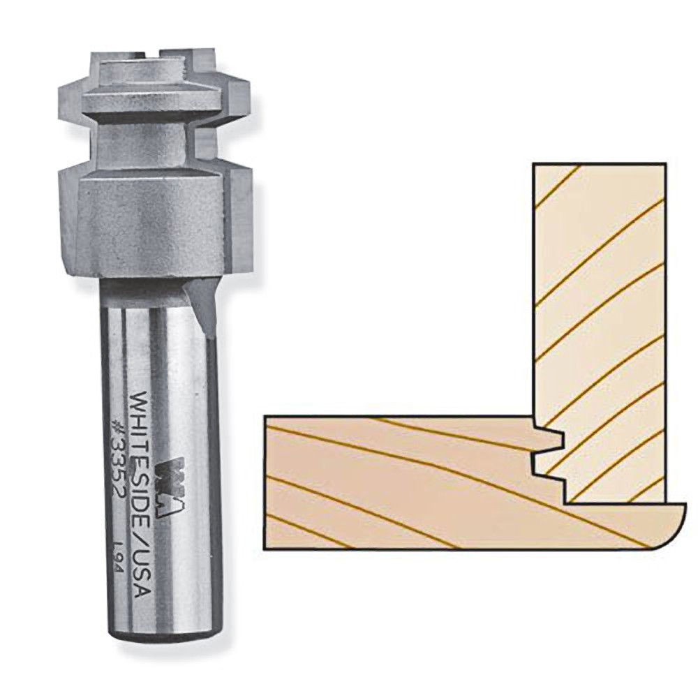 Whiteside 3352 Locking Drawer Glue Joint Bit 1/2"SH, 1"CL, 1"LD