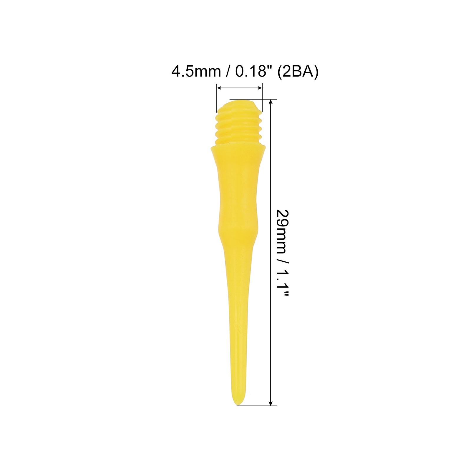 90Pcs 2BA Thread Plastic Soft Dart Tips Replacement Dart Accessories, Yellow
