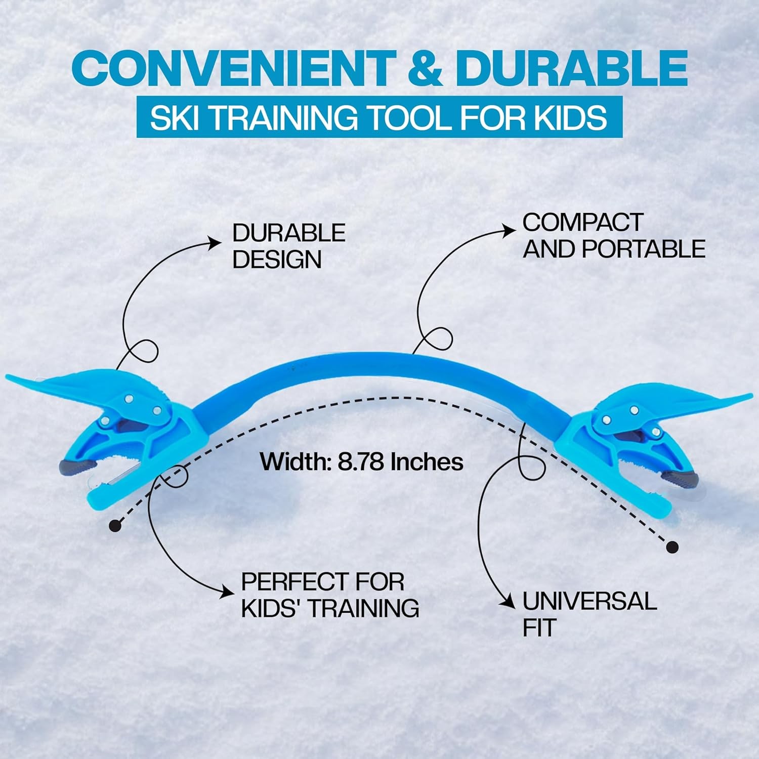 Wedgease Ski Tip Connector Learn to Ski Teaches Speed Control Making a Wedge