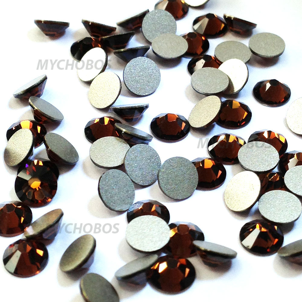 720 Swarovski 2058 5ss crystal flatbacks ss5 brown amber ReCreated Smoked Topaz