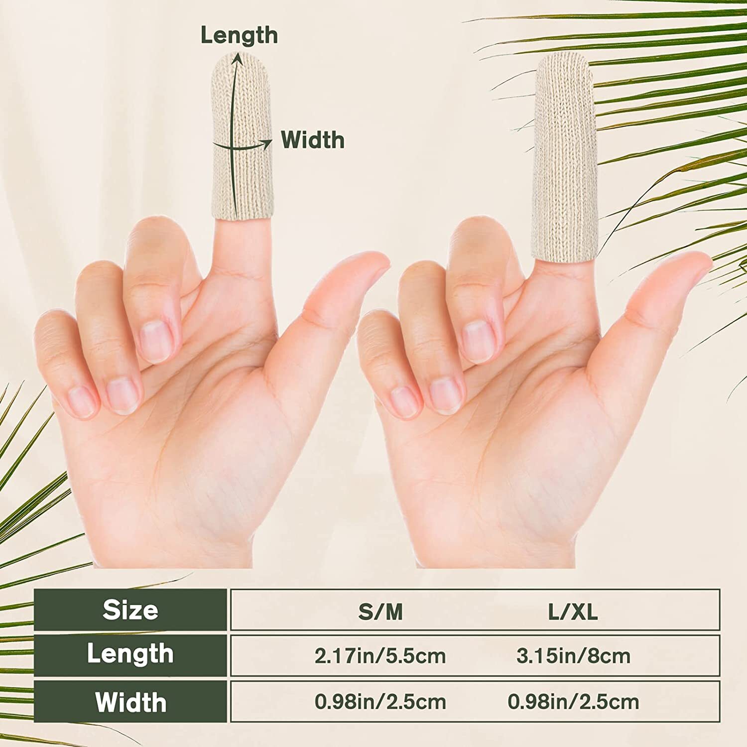 EvridWear Cotton Finger Cots Thumb Protector (20PCS/Pack) 2 Sizes Bulk Packs