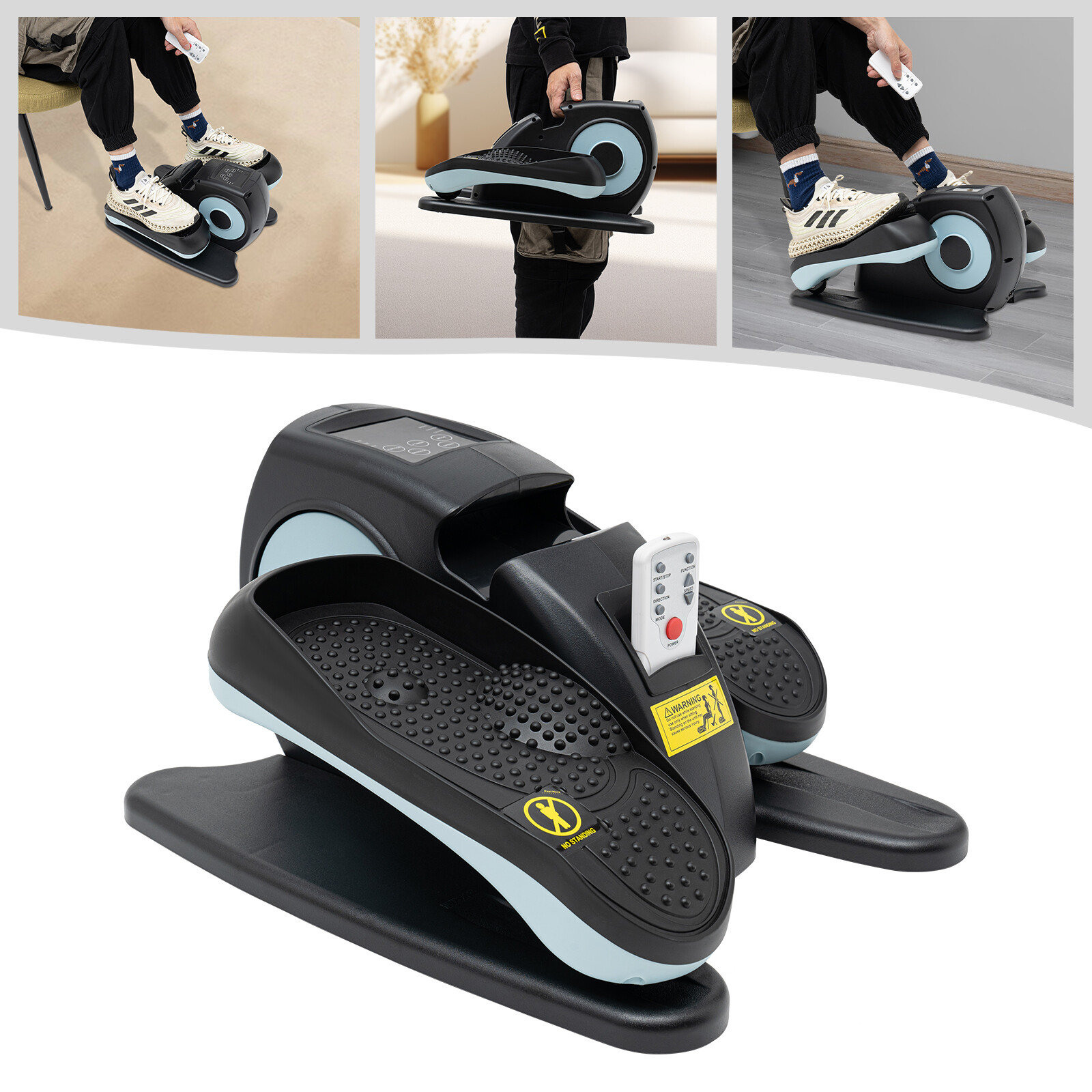 Under Desk Elliptical Trainer Machine Compact Elliptical Machine +Remote & LCD