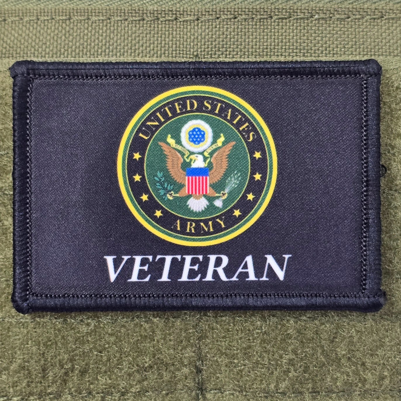UA Army Veteran Patch Moral Tactical Military Army USA America Hook & Loop 3x2