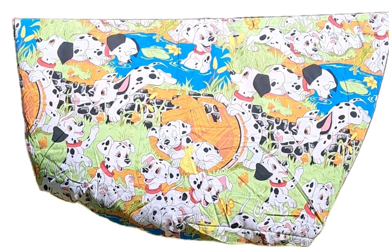 Vintage Disney 101 Dalmatians Sheet Set Full Size Cotton Polyester Complete Set