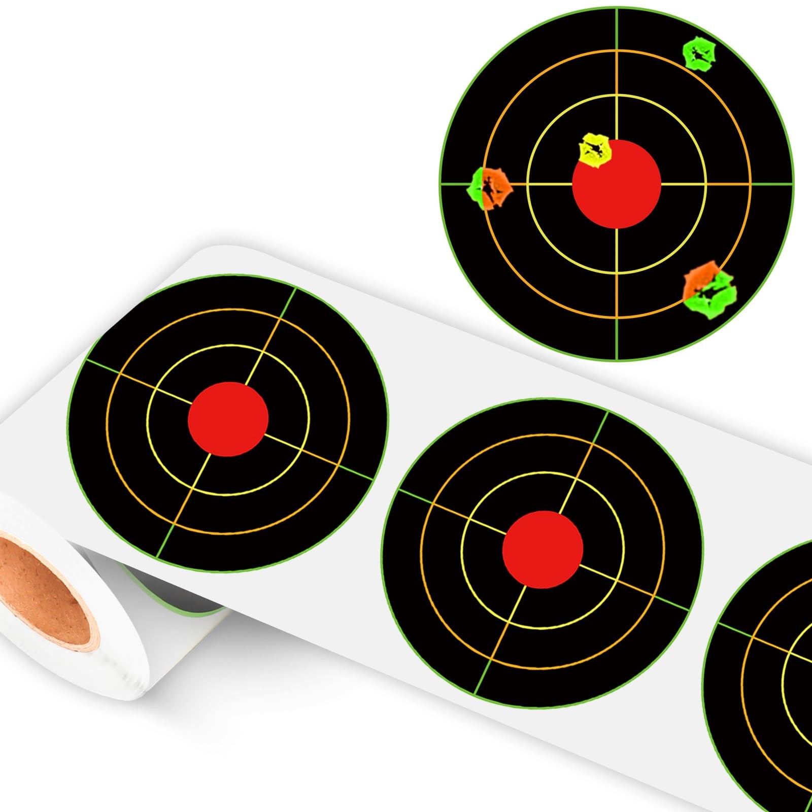 Highwild 4 Inch Splatter Adhesive Bullseye Shooting 4", 4 INCH - 200 PACK