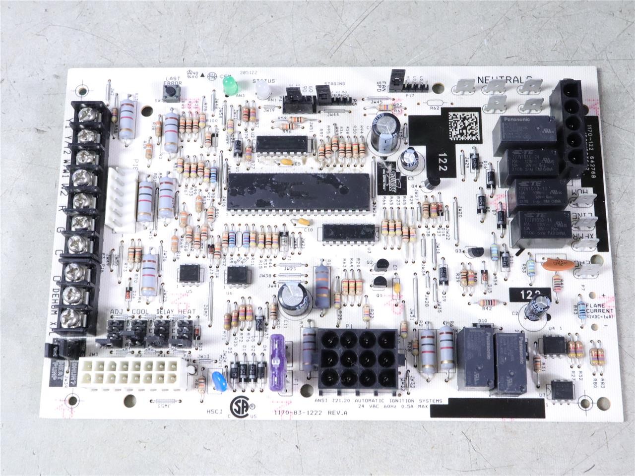 Source 1 122 YORK 642768 Furnace Control Circuit Board 1170-122