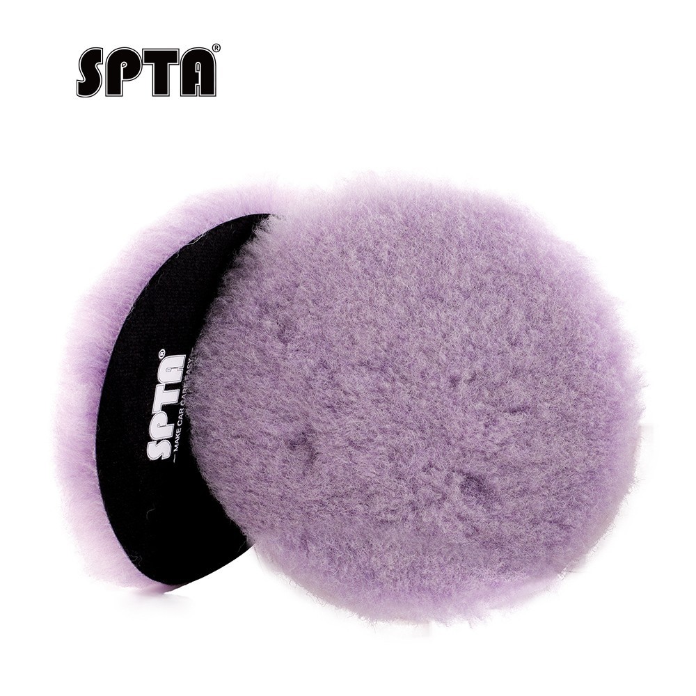 SPTA 1Pc 3/5/6 inch T140 Purple Heavy Cut Long Wool Polishing Pad  for Polisher