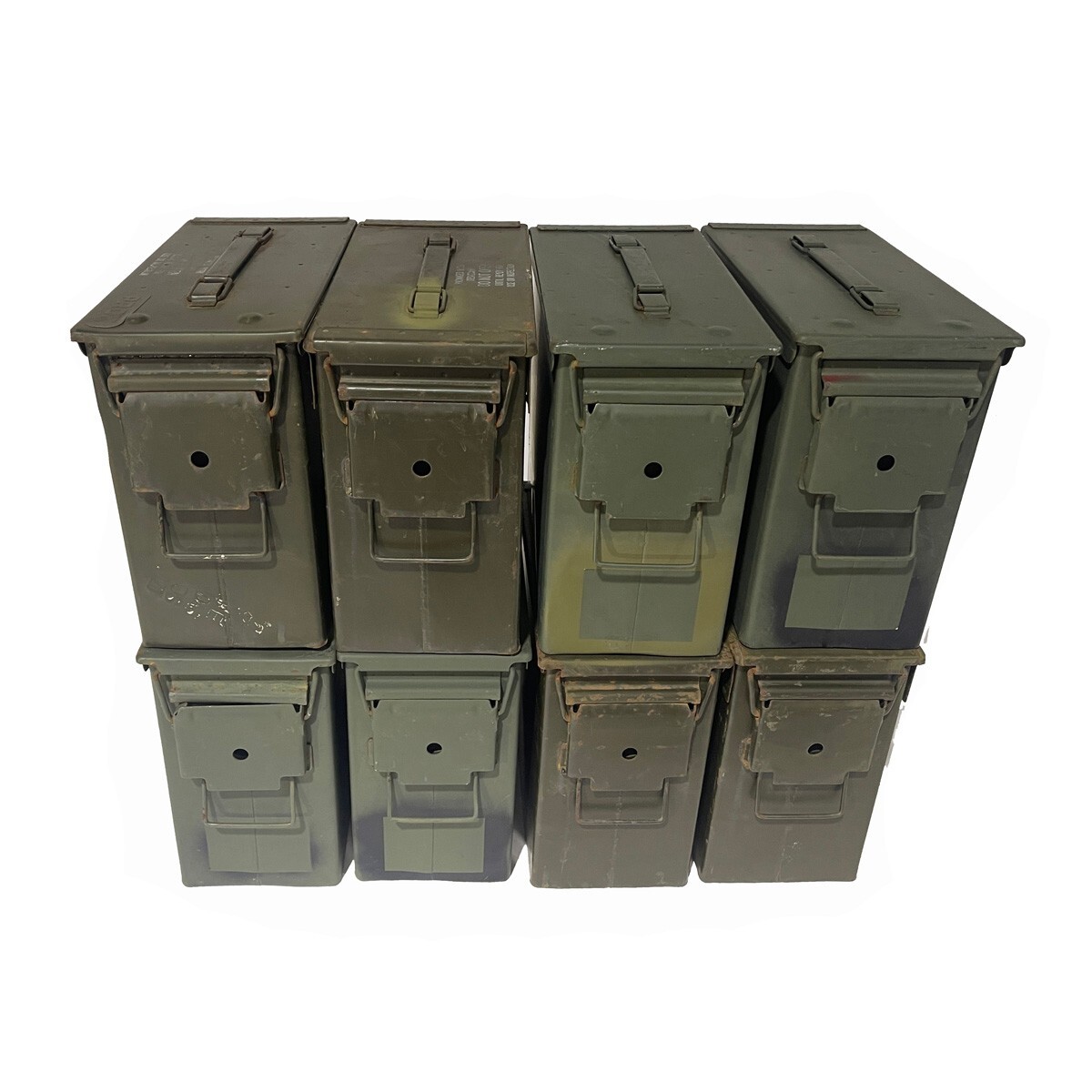 Tall 50 Cal Ammo Can Grade 2 US Military Surplus - 8 Pack