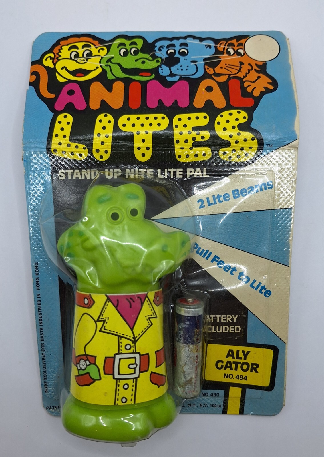 Animal Lites Nite Lite Pal ALY GATOR Nasta Industries 1973 NEW/NOS
