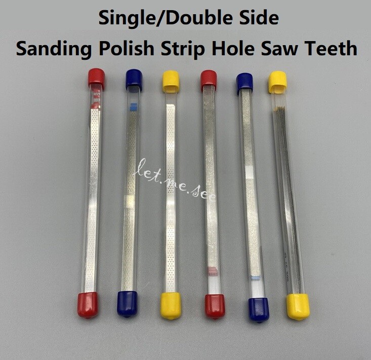 Dental Metal Polish Strip Single Double Side Sanding Surface Hole Saw Teeth