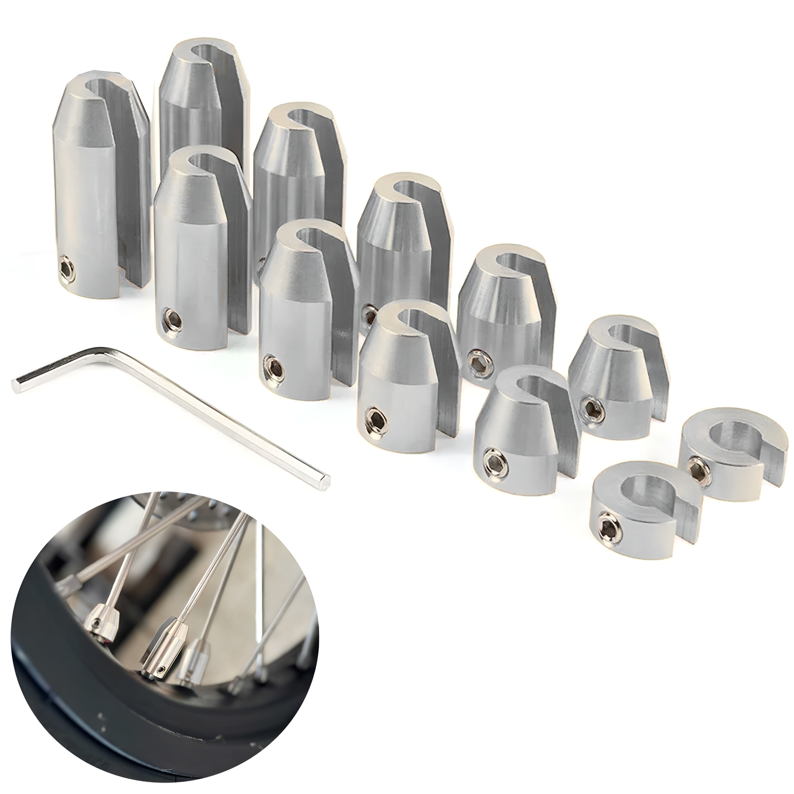 12 Pack Spoke Wheel Weight Kit (Nickel Finish)