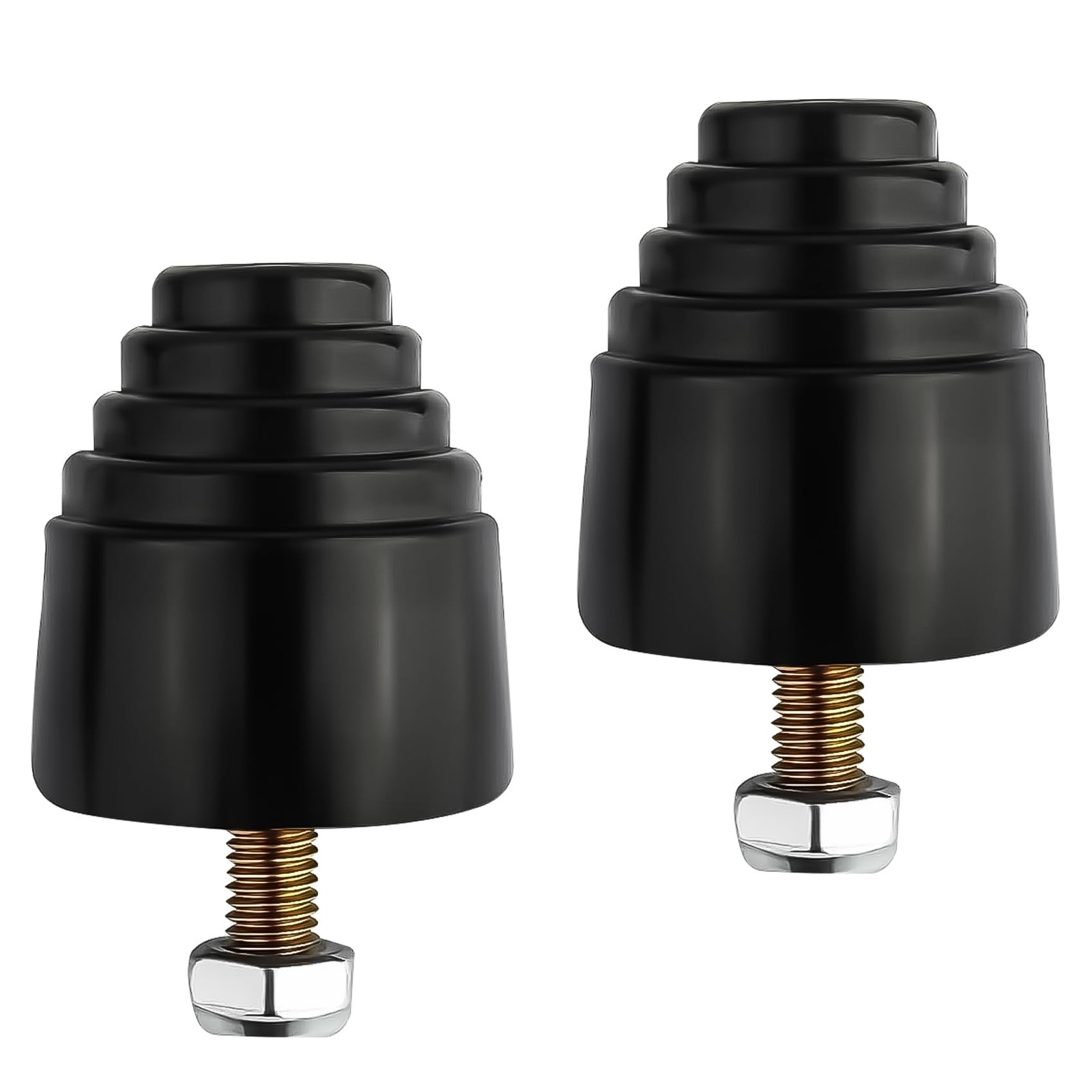 2PCS Suspension Bump Stop, Rear Leaf Spring Bumpers, Bump Stops Kit with Nuts