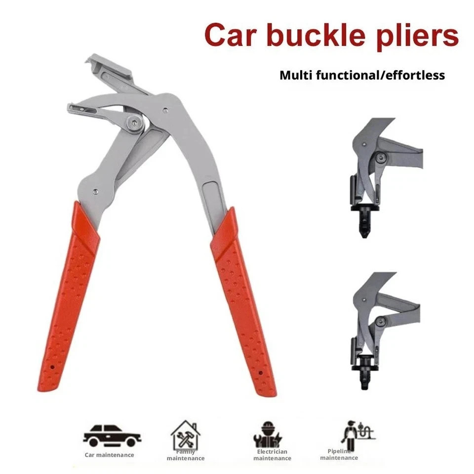 Car Panel Trim Clip Remover Plier Safe Pull Push Pin Plastic Fastener Auto Tool