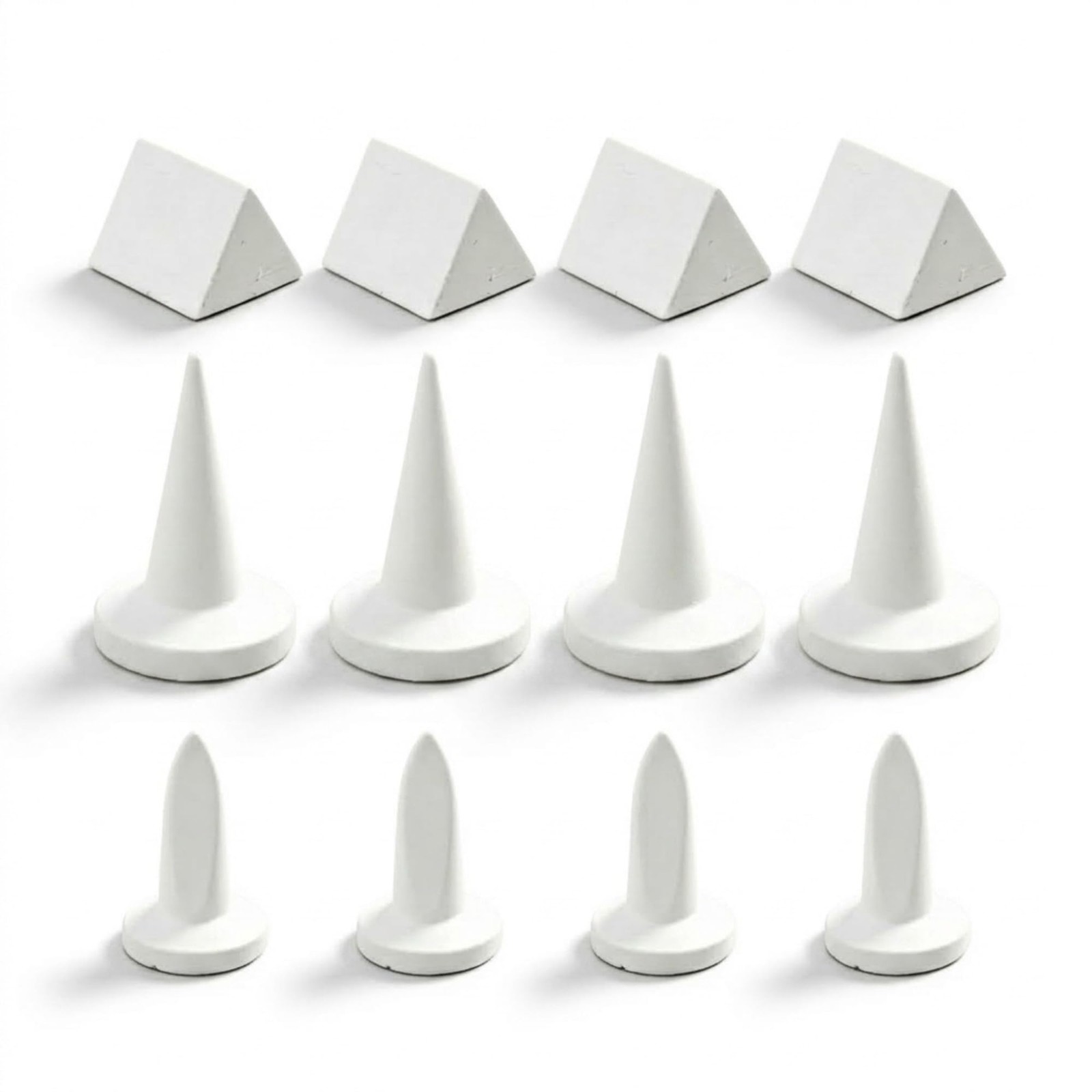 TSPREHFP Kiln Posts Set, 3 Sizes Ceramic Kiln Support Posts, 12 Pack