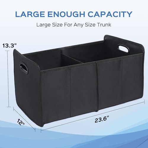 Car Trunk Organizer, Collapsible Trunk Organizer Sturdy SMALL 2 Compartments