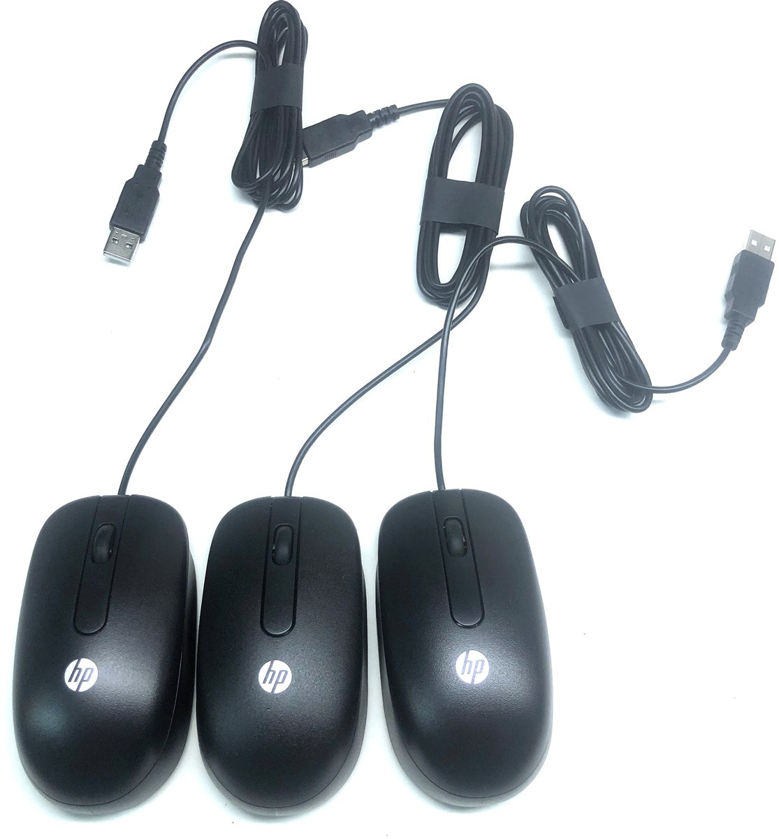 3 Pack Lot Genuine OEM HP USB Wired 2 Button Scroll Optical Mouse 672652-001