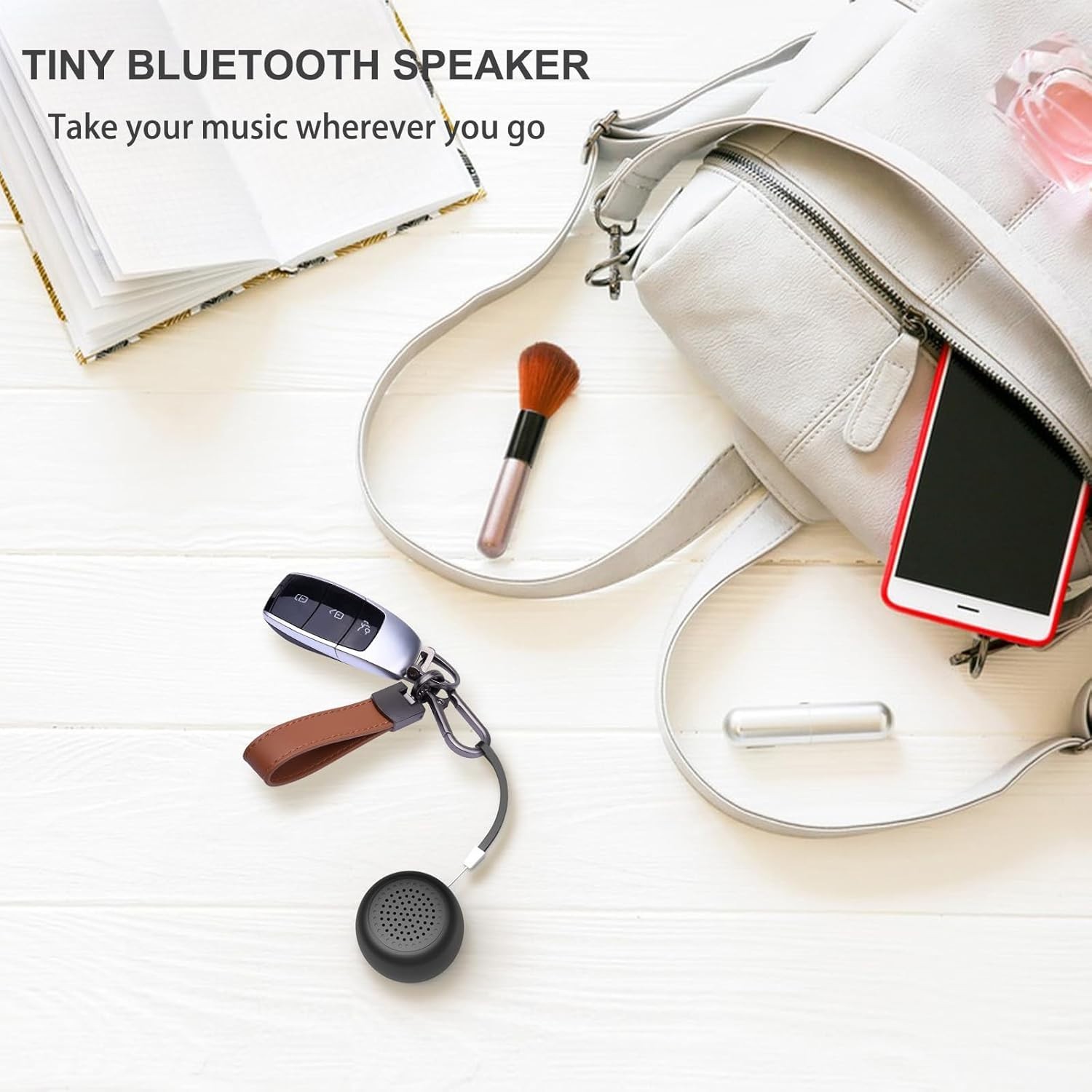 Mini Bluetooth Speaker, Small Tiny Portable Bluetooth 5.0 Speakers Perfect for O