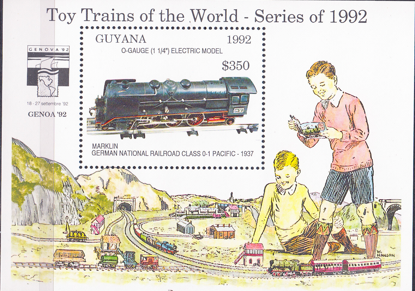 W GUYANA 2628 TRAINS OF THE WORLD SOUVENIR SHEET