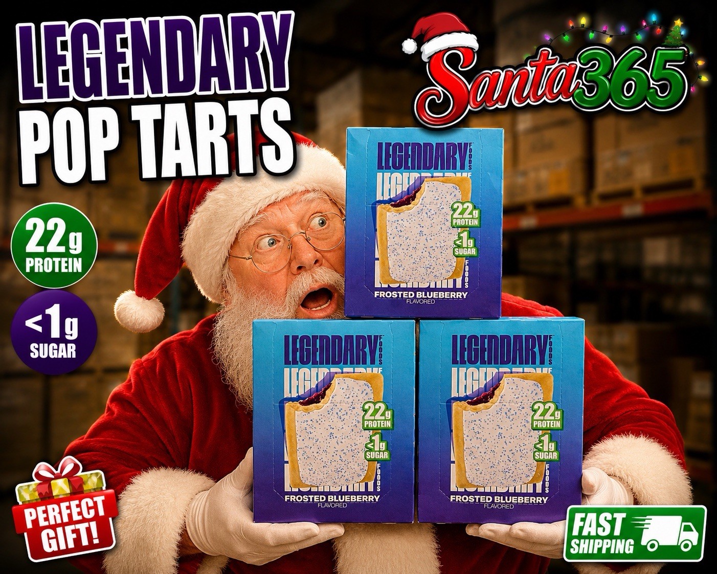 3 Boxes Of Frosted Blue Raspberry Legendary (24 Protein Pastries Lot)