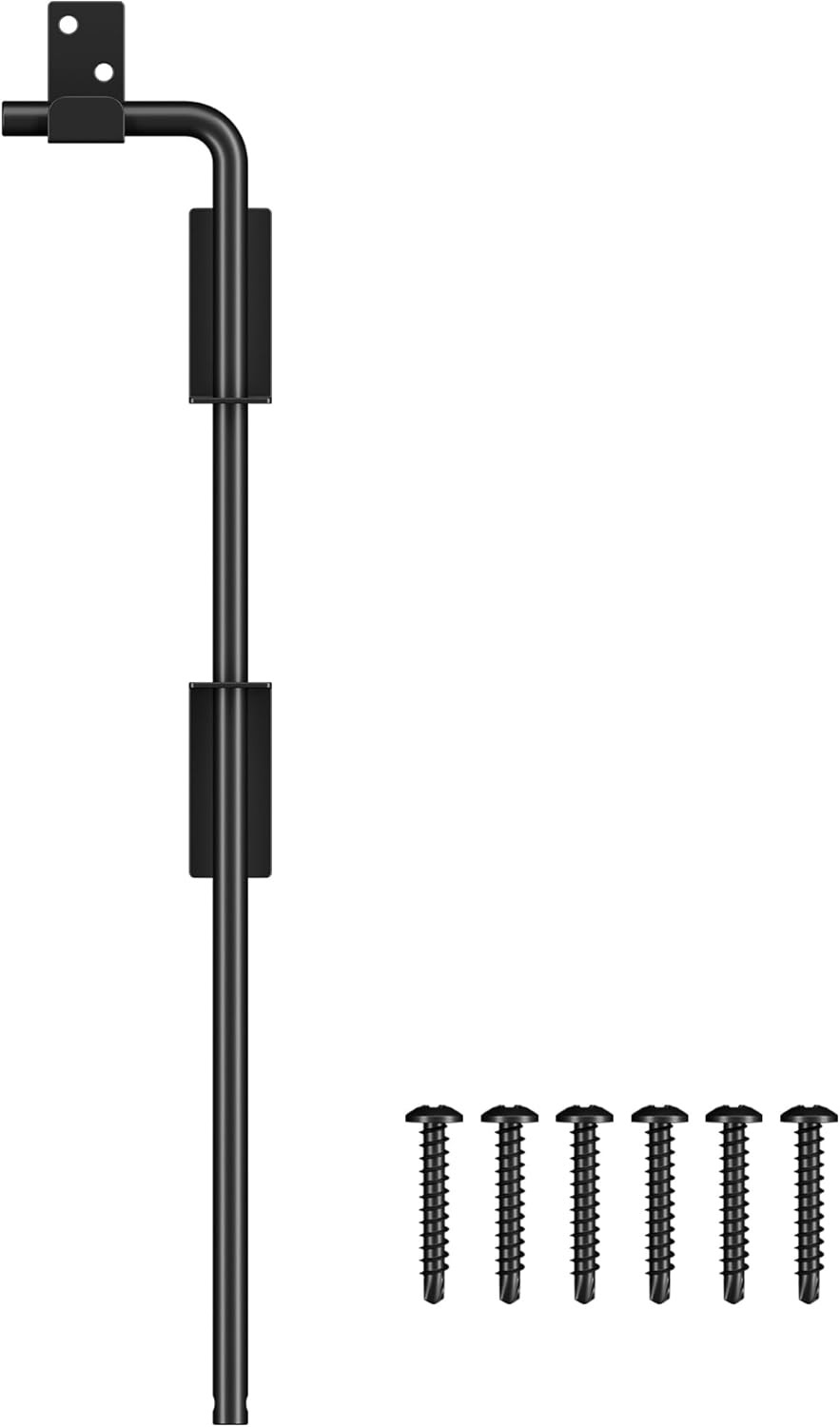 18" Cane Bolt Gate Drop Rod Heavy Duty Stopper Hardware, Gate Ground Latch for W
