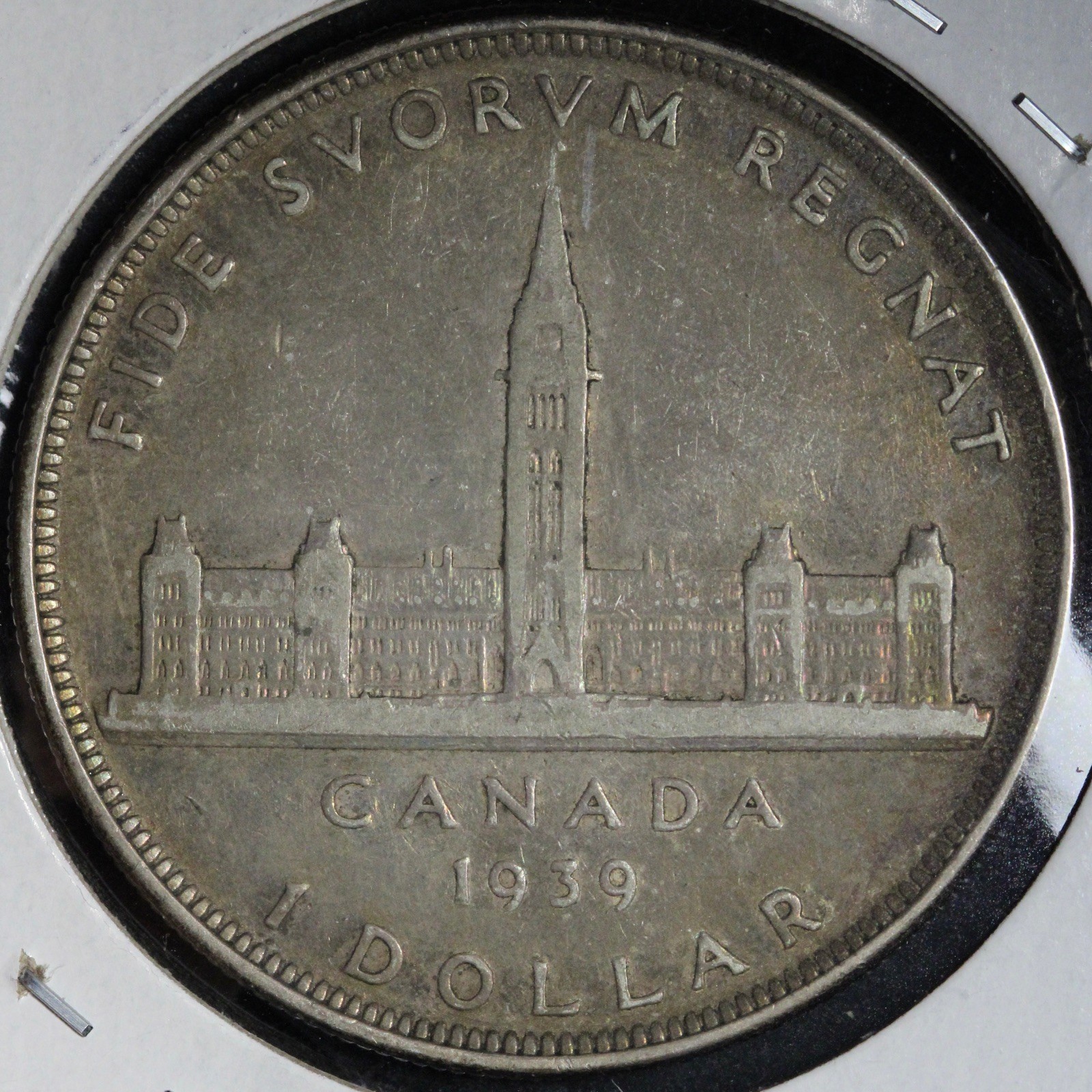 1939 Canada One Dollar King George VI Toned E389 RTW