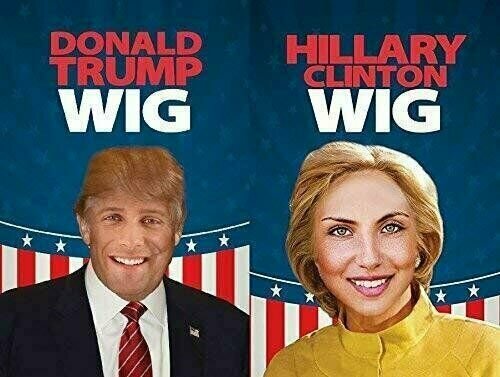 Donald Trump and Hillary Clinton Wig - Have A Debate in The Comfort of Your Own