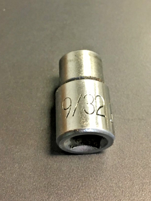9/32" SOCKET, 6 POINT, 1/4" DRIVE, CHROME, JAPAN