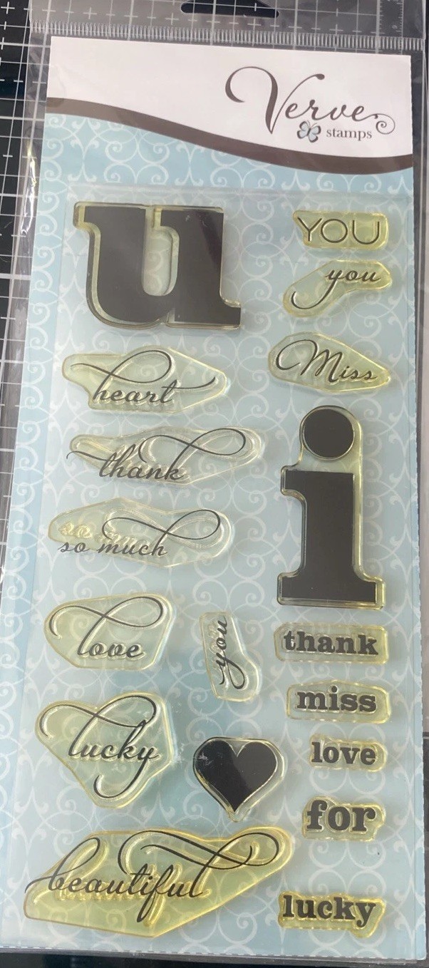 Verve Clear Stamps You And I Set of 18 VS-0160 By Julie Tillman Photopolymer USA