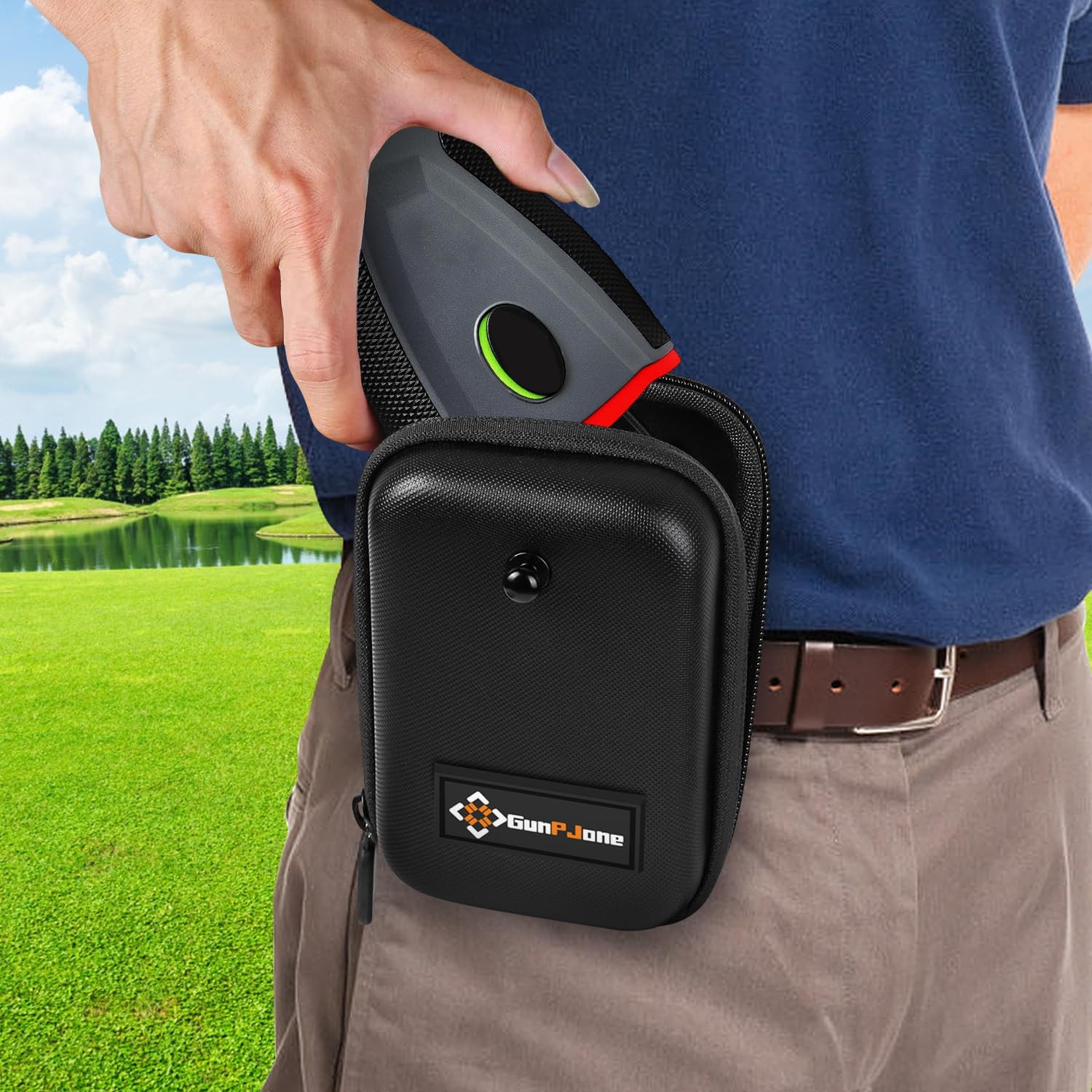 GUNPJONE Golf Rangefinder Case, Hard Shell Case Compatible Black