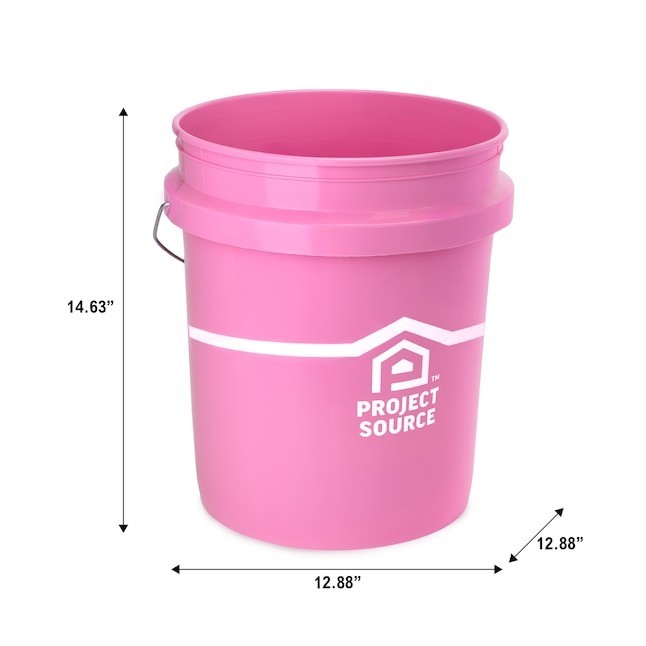 Project Source Pink 5-gallon Plastic General bucket