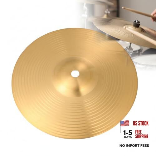 8 Inch Brass Cymbal, Crash Cymbal Splash Cymbals for Drum Set Ride Drum Hi