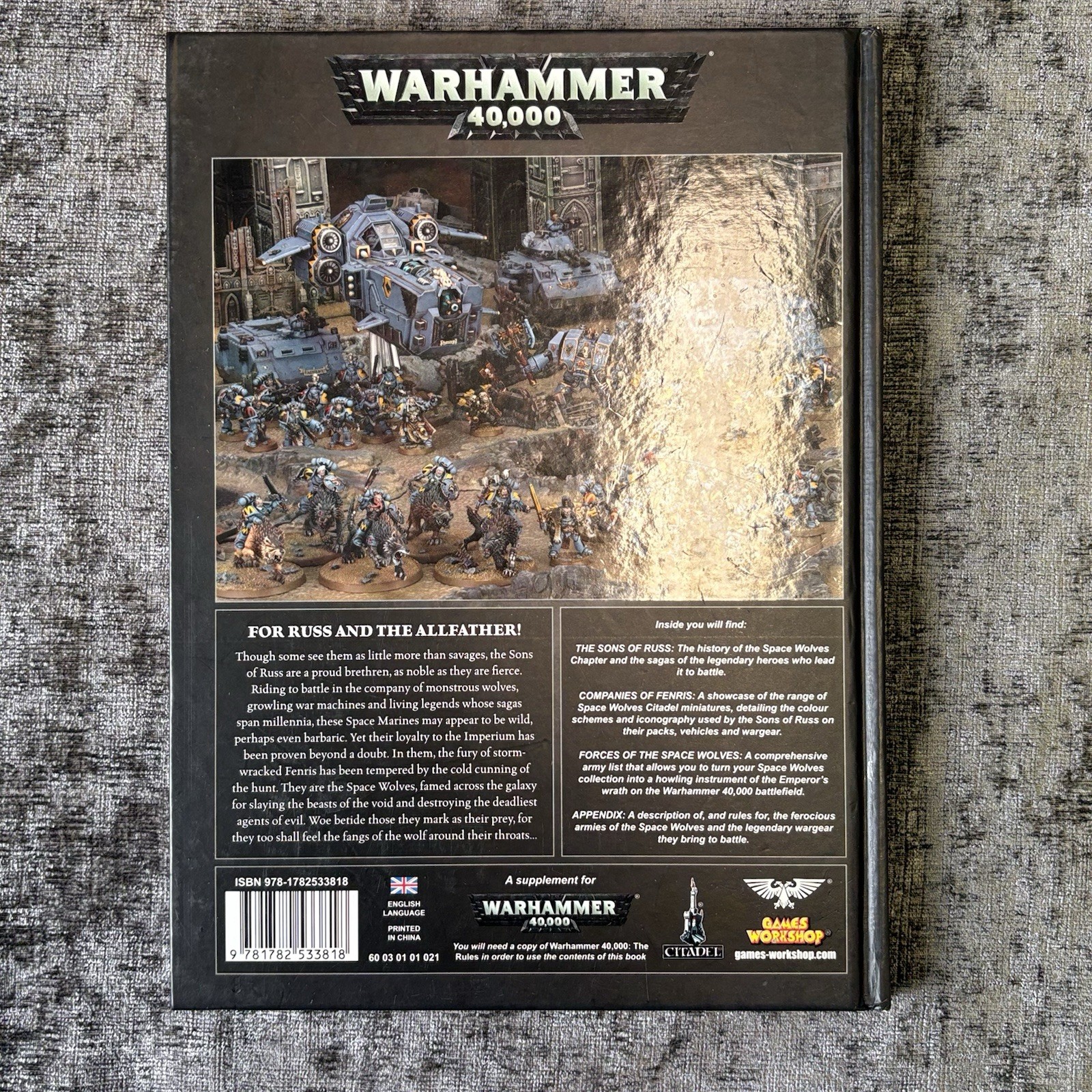 Games Workshop Warhammer 40k Codex Space Wolves Hardback Guide Book