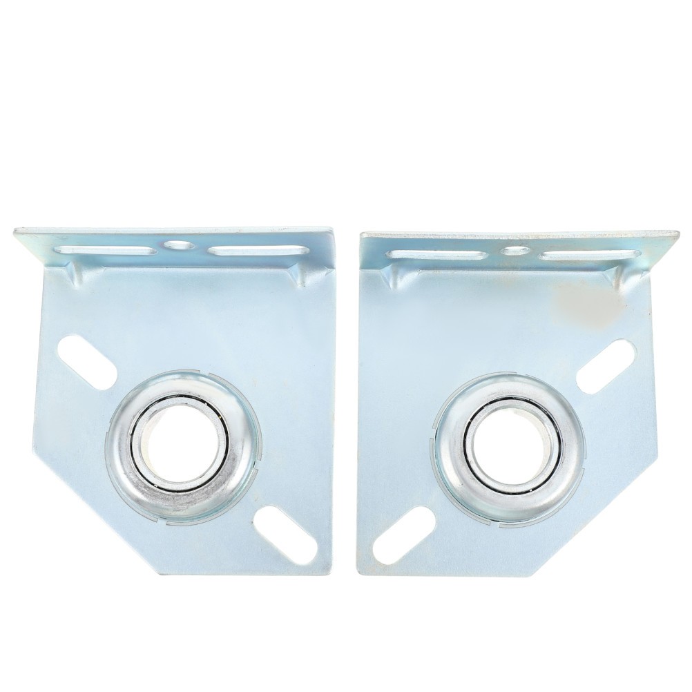 2Pcs Durable Garage Door Torsion Spring Center Bearing Brackets Steel Silver
