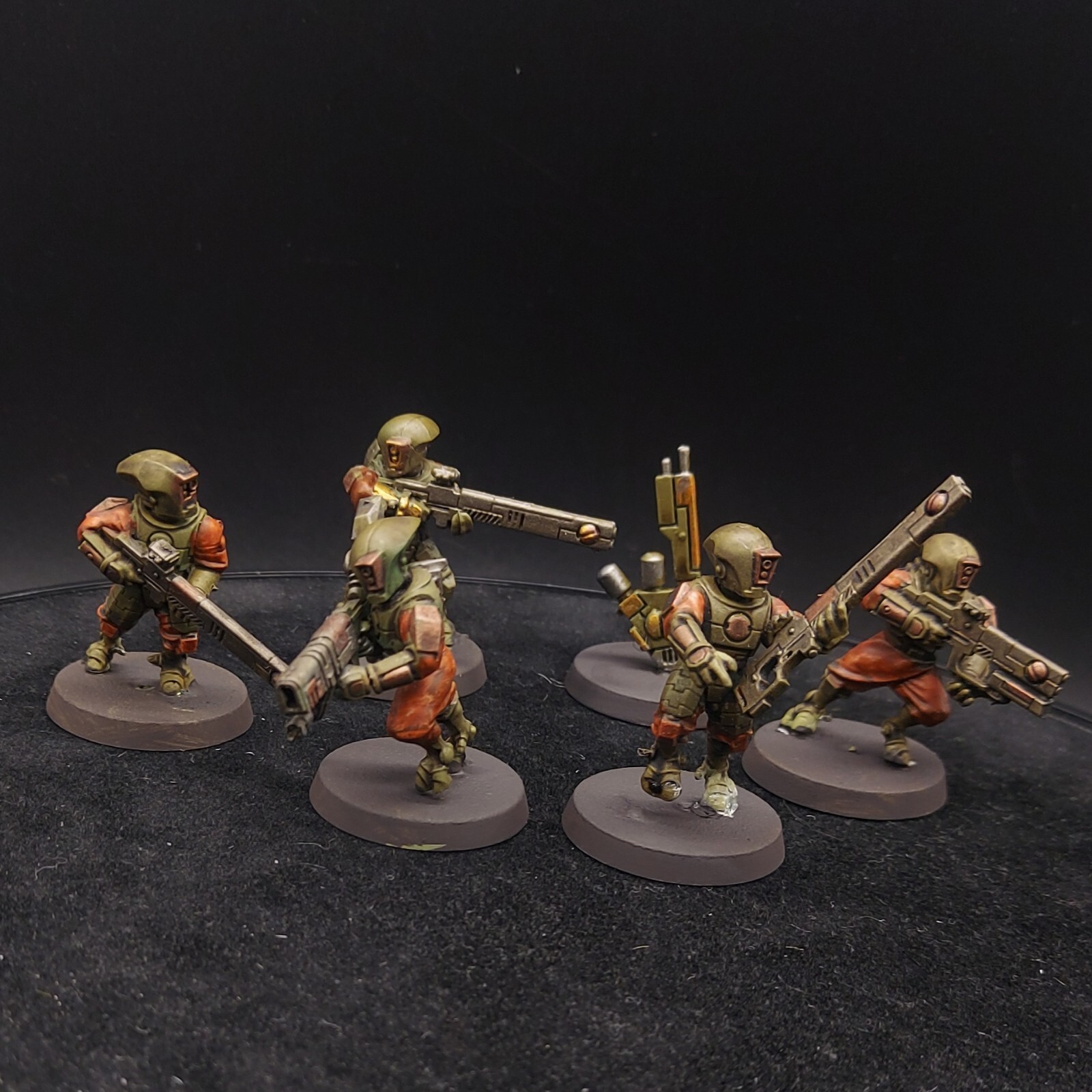 Well Painted Warhammer 40k tau fire warriors×5 B2 games workshop
