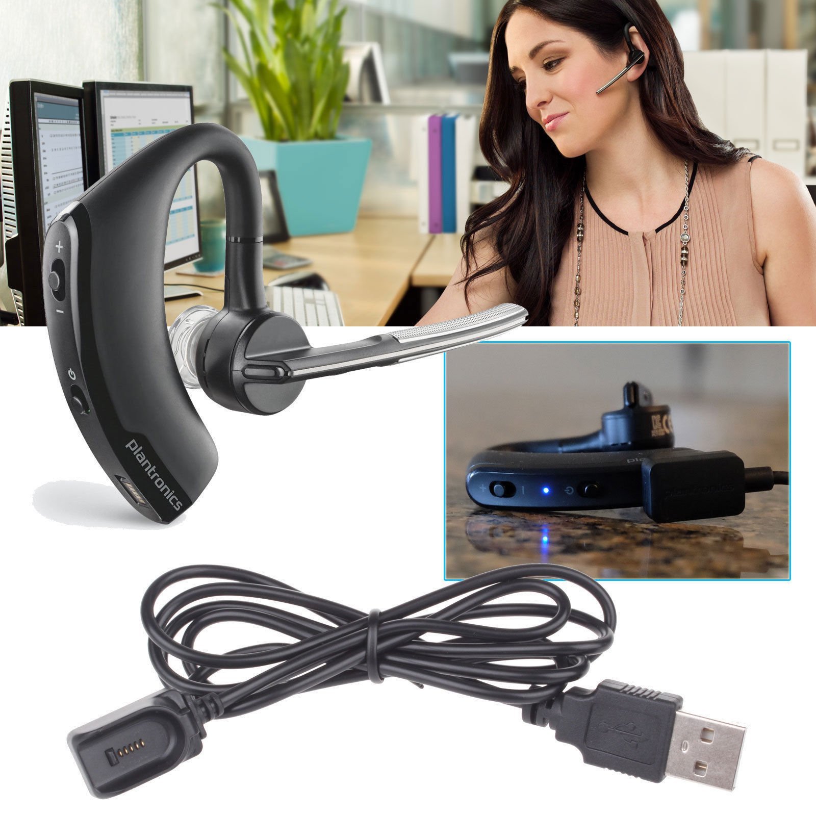 Replacement USB Charger for Plantronics Voyager Legend Bluetooth Charging Cable
