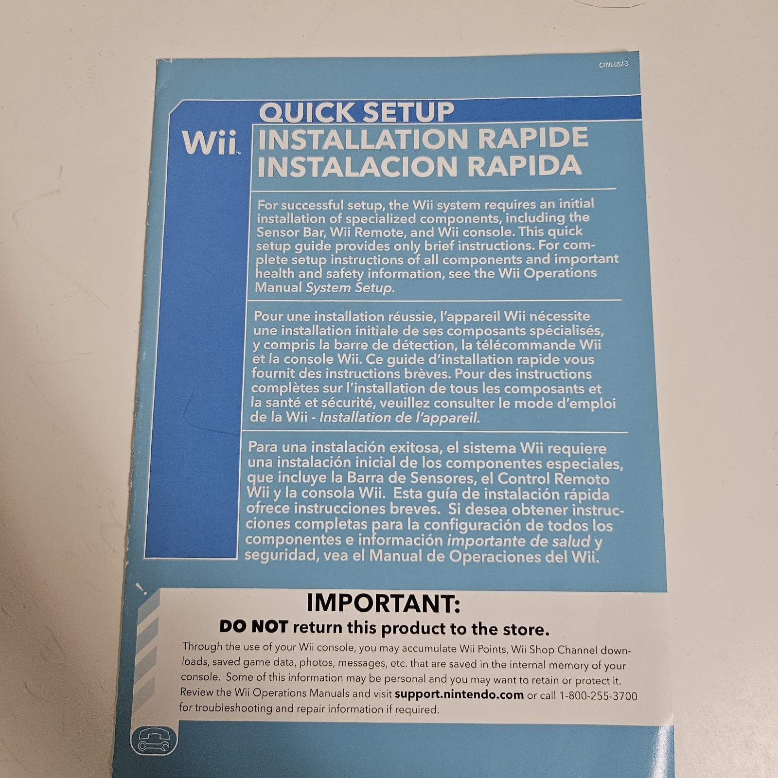 Wii User and Instructional Manual