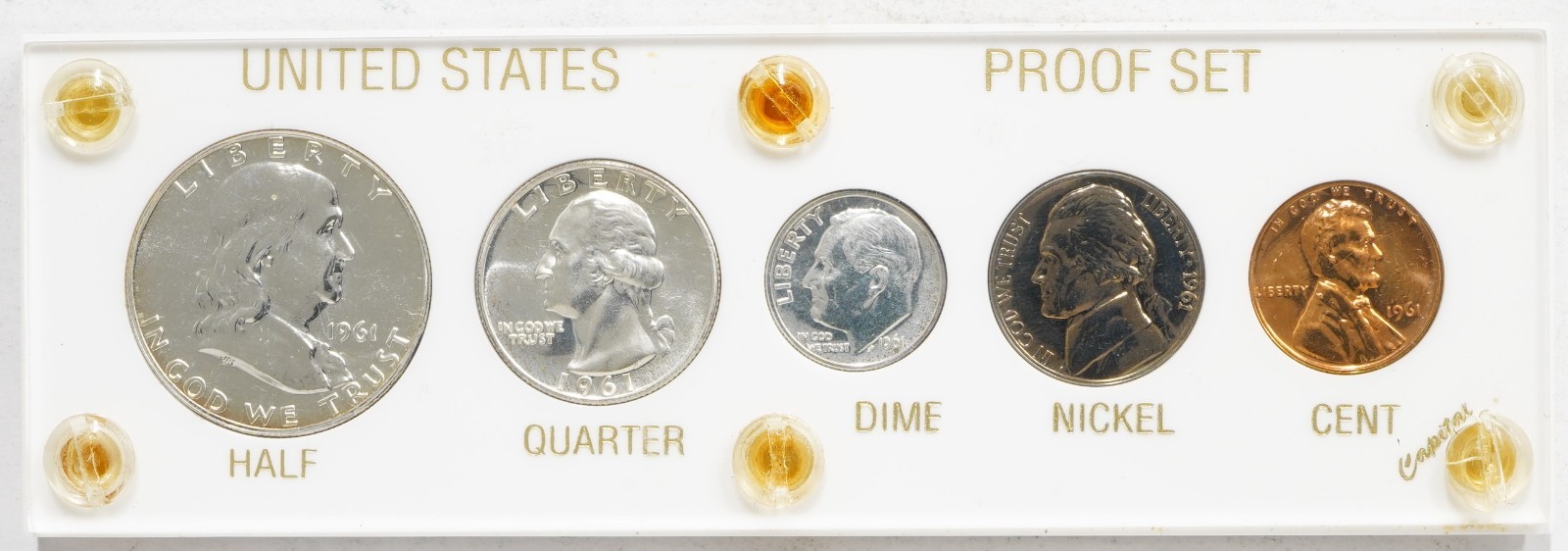 1961 United States Silver Proof Set w/ Plastic Case