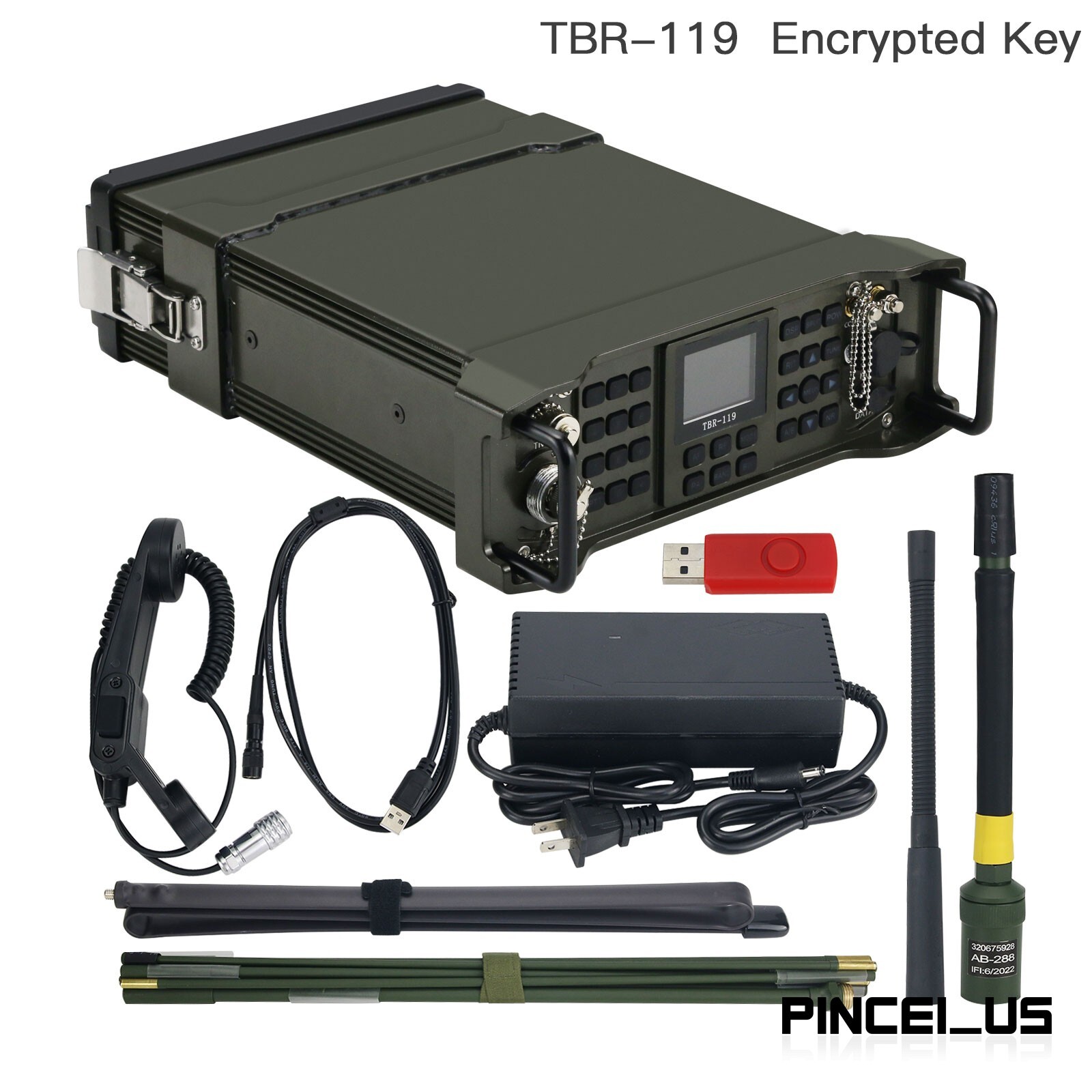 Secret Key Encrypted Key Designed for TBR-119 SDR Transceiver Full-Band Radio
