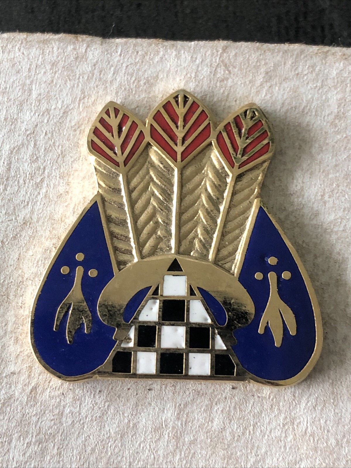 US Army 123rd ARMY RESERVE Command ARCOM Crest DI DUI Clutch Back G23 Hallmark
