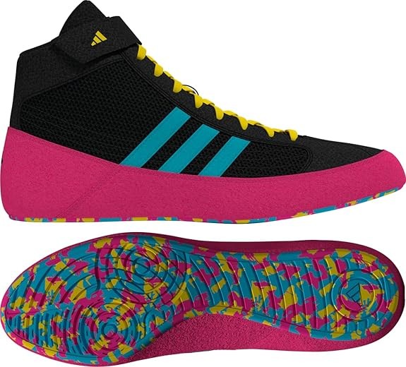 Adidas Boxing Wrestling Shoes Havoc II Black/Cyan/Pink