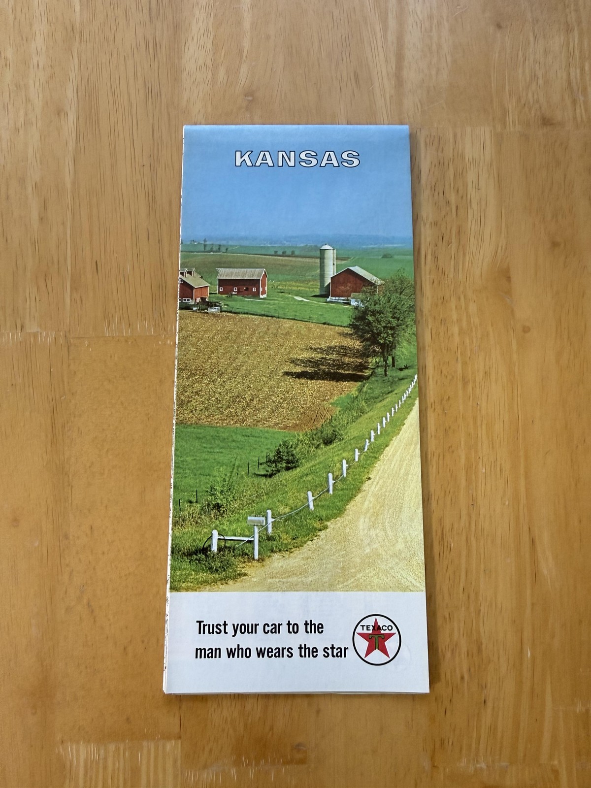Vintage 1966 Texaco Kansas Highway Road Map Travel Folded Brochure USA